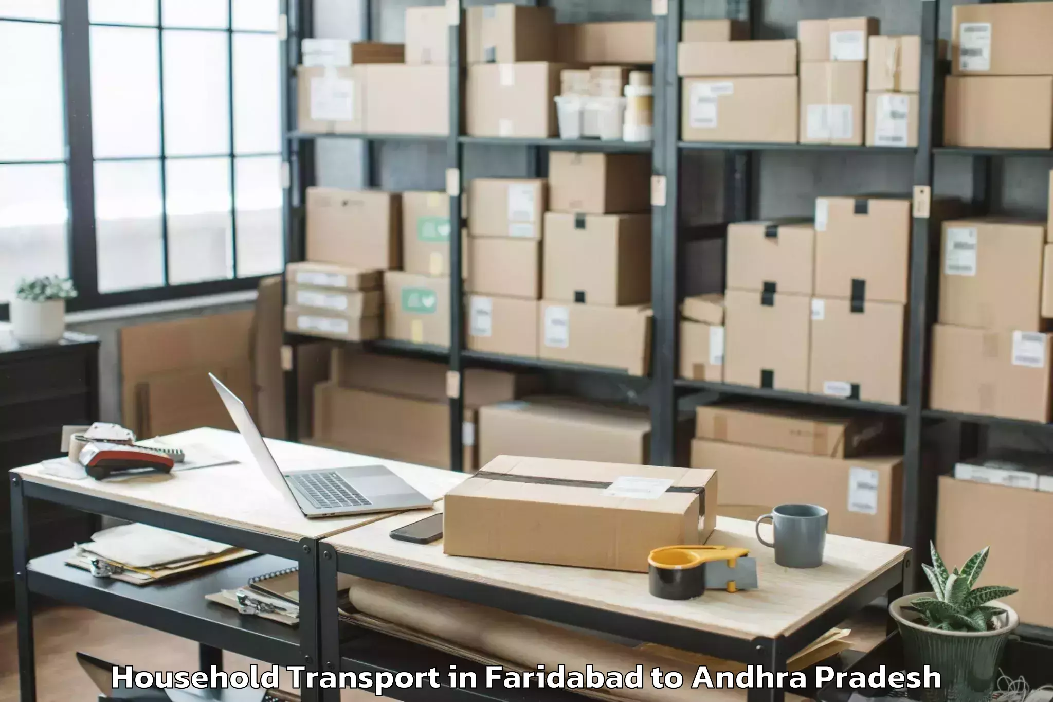 Affordable Faridabad to Pittalavanipalem Household Transport